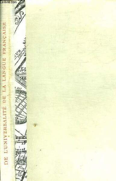 DE L'UNIVERSALITE DE LA LANGUE FRANCAISE. | Immagine principale
