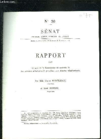 SENAT PREMIERE SESSION ORDINAIRE DE 1973-1974 N�30 - RAPPORT FAIT … | Immagine principale