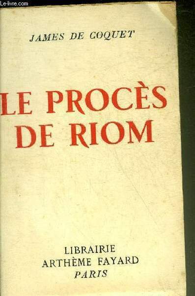 LE PROCES DE RIOM. | Immagine principale