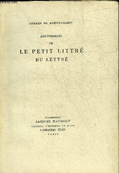 DEFINISSONS OU LE PETIT LITTRE DU LETTRE. | Immagine principale