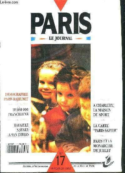 PARIS LE JOURNAL N�17 15 FEVRIER 1992 - La d�mographie …