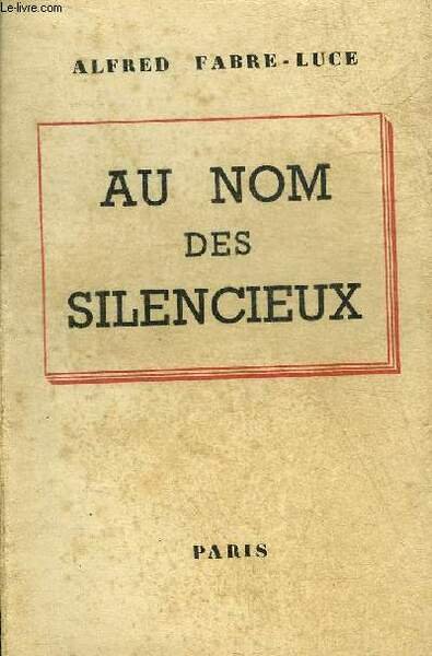 AU NOM DES SILENCIEUX.