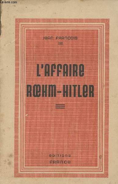 L'affaire Roehm-Hitler