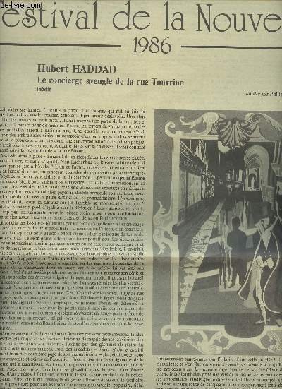 Festival de la Nouvelle - 1986 - Hubert Haddad - …