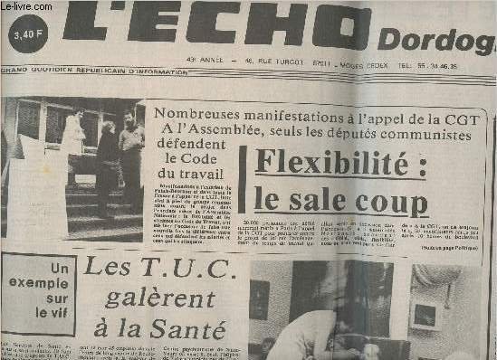 L'Echo Dordogne n�12754 jeudi 5 d�c. 85 - Les T.U.C. …