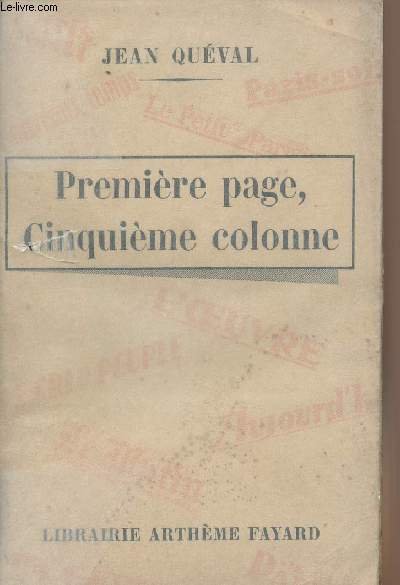 Premi�re page, cinqui�me colonne