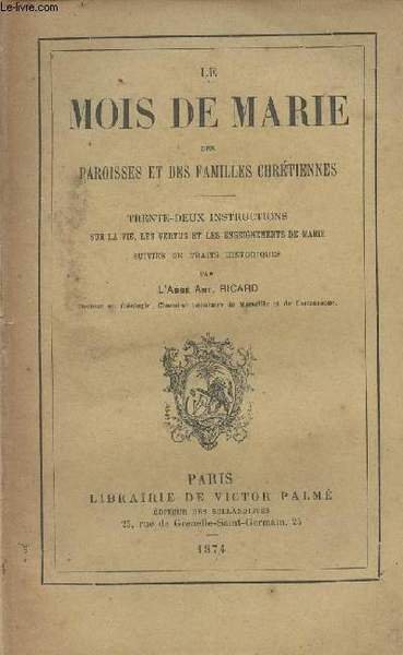 Le mois de Marie des paroisses et des familles chr�tiennes- … | Immagine principale