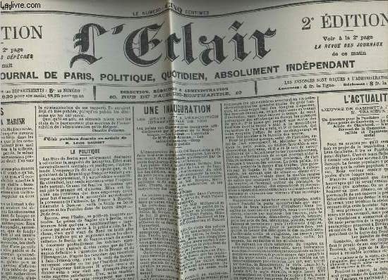 A la une - Fac-simil� 8- vol.1 -L'Eclair 13e ann�e … | Immagine principale