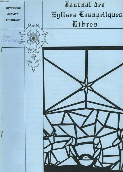 JOURNAL DES EGLISES EVANGELIQUES LIBRES. DECEMBRE, JANVIER, FEVRIER 1993. JERUSALEM … | Immagine principale