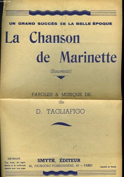 UN GRAND SUCCES DE LA BELLE EPOQUE. LA CHANSON DE … | Immagine principale