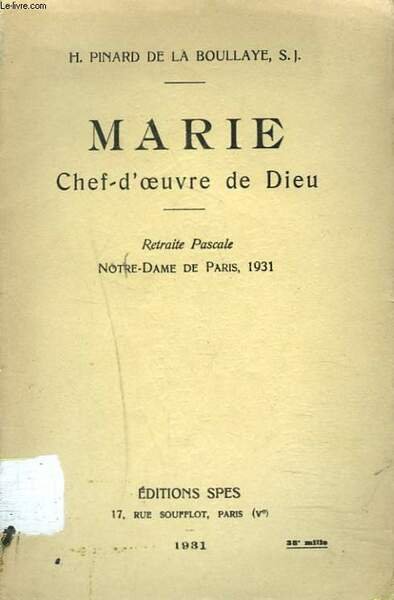 MARIE. CHEF D'OEUVRE DE DIEU. RETRAITE PASCALE NOTRE-DAME DE PARIS, … | Immagine principale