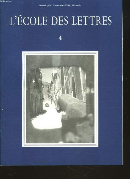 L'ECOLE DES LETTRES, SECOND CYCLE, N°4, 1er NOV. 1996. "L'ESPOIR" … | Immagine principale