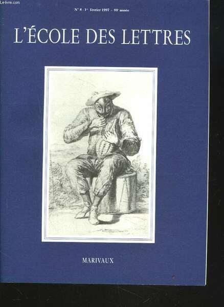 L'ECOLE DES LETTRES, SECOND CYCLE, N°8, 1er FEVRIER 1997. MARIVAUX. … | Immagine principale
