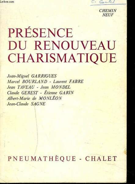 PRÉSENCE DU RENOUVEAU CHARISMATIQUE