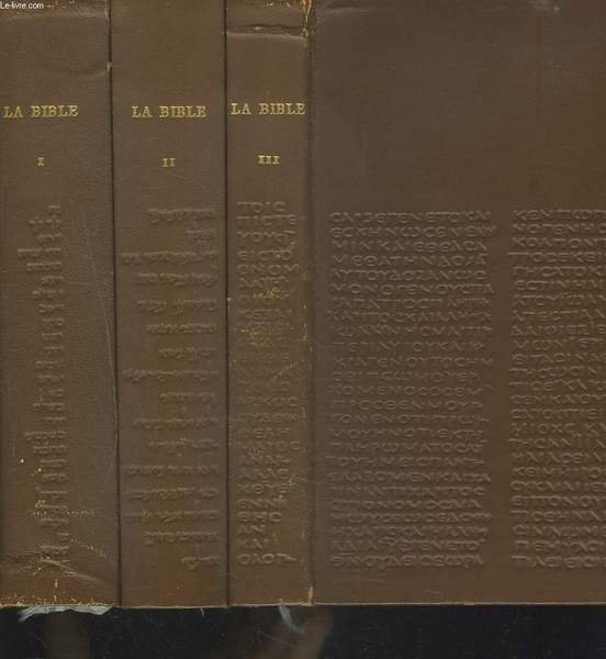 LA SAINTE BIBLE EN 3 TOMES. Traduite en français sous … | Immagine principale