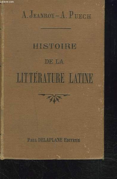 HISTOIRE DE LA LITTERATURE LATINE