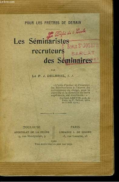 LES SEMINARISTES RECRUTEURS DES SEMINAIRES. | Immagine principale