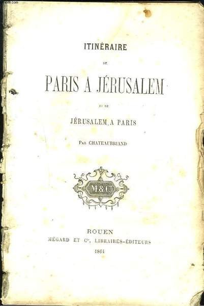 ITINERAIRE DE PARIS à JERUSALEM