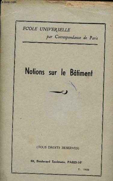 Notions sur le bâtiment