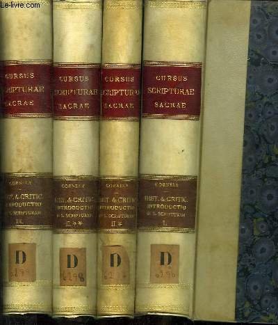 HISTORICA ET CRITICA INTRODUCTIO IN U.T. LIBROS SACROS - PRAELECTIONES …