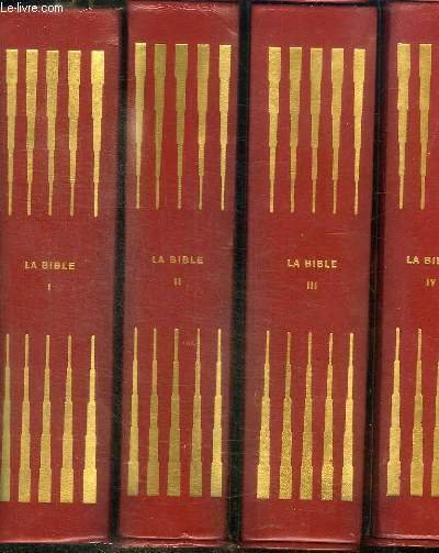 LA BIBLE DE JERUSALEM - 4 TOMES EN 4 VOLUMES (TOME 1+2+3+4) : ANCIEN TESTAMENT - NOUVEAU TESTAMENT