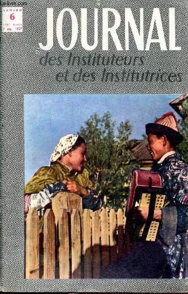 Journal des instituteurs et des institutrices N°6 104è année du … | Immagine principale