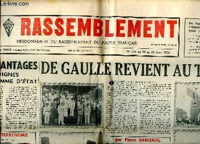Le Rassemblement N°292 du 19 au 25 mars 1953 De …