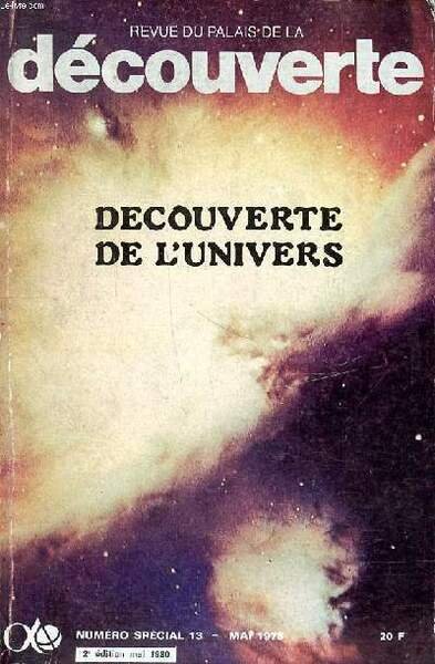 Revue du palais de la découverte Découverte de l'univers Numéro …