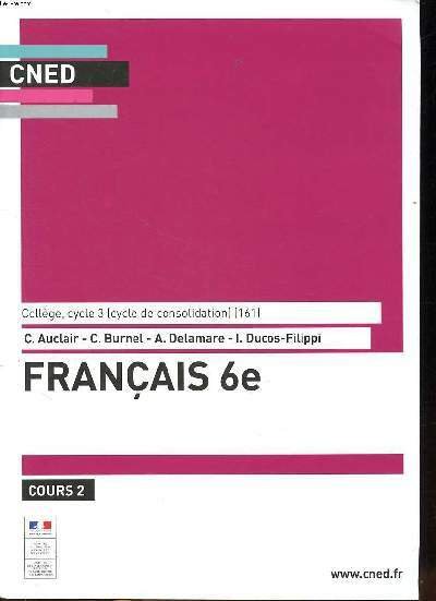 Français 6è Collège, cycle 3 ( cycle de consollidation) (161) …