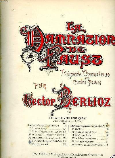 La damnation de Faust Légende dramatique en quatre parties N°16 …