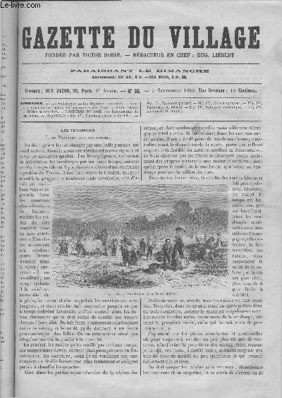 GAZETTE DU VILLAGE sixième année N° 36 - Les Vendanges.
