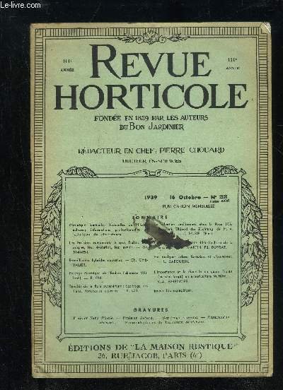 LA REVUE HORTICOLE 1939 N° 22 - Les Fraisiers remontants … | Immagine principale