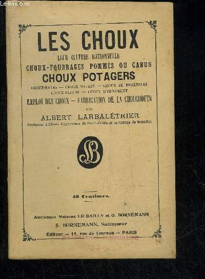 LES CHOUX LEUR CULTURE RATIONNELLE | Immagine principale