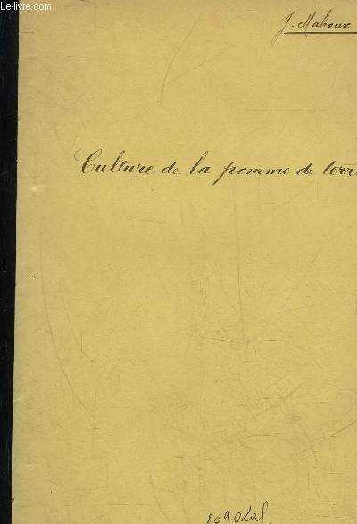 CULTURE DE LA POMME DE TERRE | Immagine principale