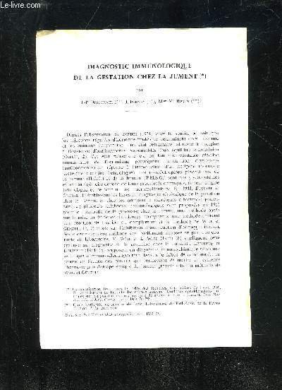 DIAGNOSTIC IMMUNOLOGIQUE CHEZ LA GESTATION DE LA JUMENT
