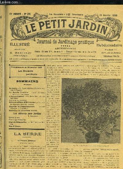 LE PETIT JARDIN ILLUSTRE N° 741 - La Serre.— Le …