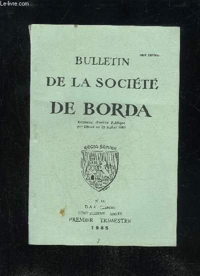 BULLETIN DE LA SOCIETE DE BORDA N° 397 - In …