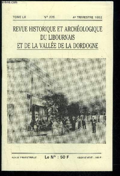 REVUE HISTORIQUE ET ARCHEOLOGIQUE DU LIBOURNAIS ET DE LA VALLEE … | Immagine principale