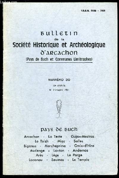 BULLETIN DE LA SOCIETE HISTORIQUE ET ARCHEOLOGIQUE D'ARCACHON (PAYS DU …