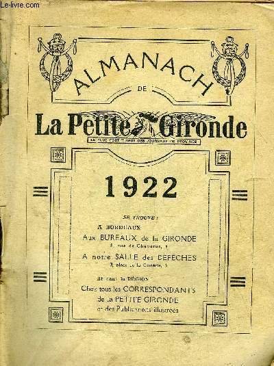 ALMANACH DE LA PETITE GIRONDE 1922 .