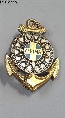 UN INSIGNE MILITAIRE DU 4E RIMA REGIMENT D'INFANTERIE DE MARINE.