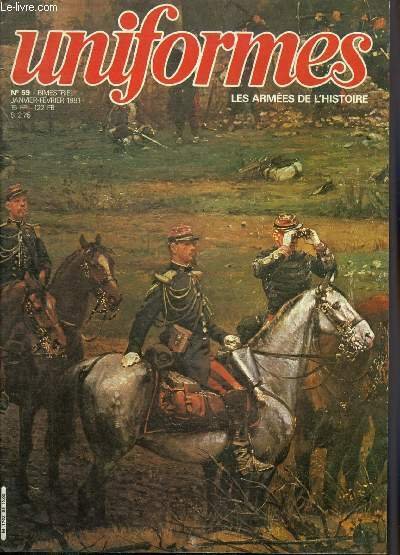 UNIFORMES LES ARMEES DE L'HISTOIRE N° 59 JANVIER FEVRIER 1981 …