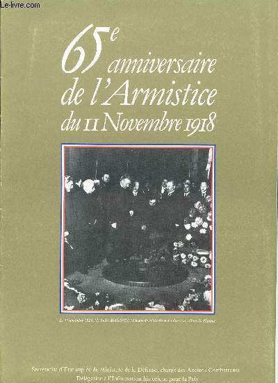 65ème Anniversaire de l'Armistice du 11 Novembre 1918.