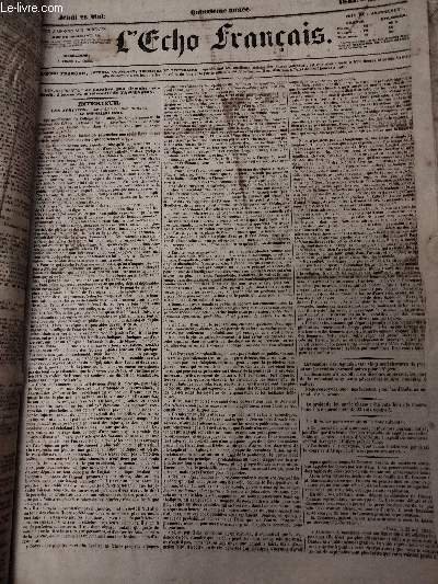 L'Echo Français, 15e année n°146 - Jeudi 25 mai 1843 …
