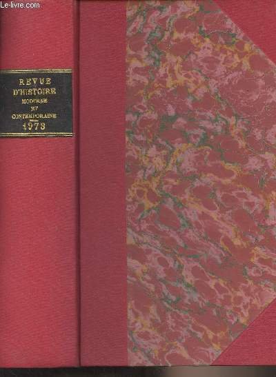 Revue d'histoire moderne et contemporaine - Années 1973 - Tome … | Immagine principale