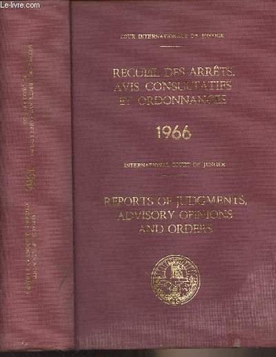 Cour internationale de justice : Recueil des arrêts, avis consultatifs … | Immagine principale