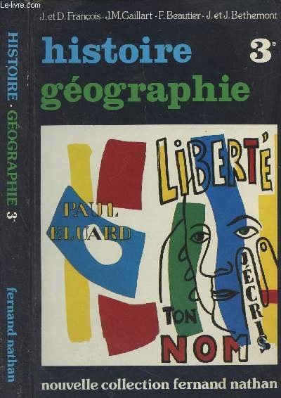 Histoire géographie - 3e - Nouvelle collection Fernand Nathan | Immagine principale