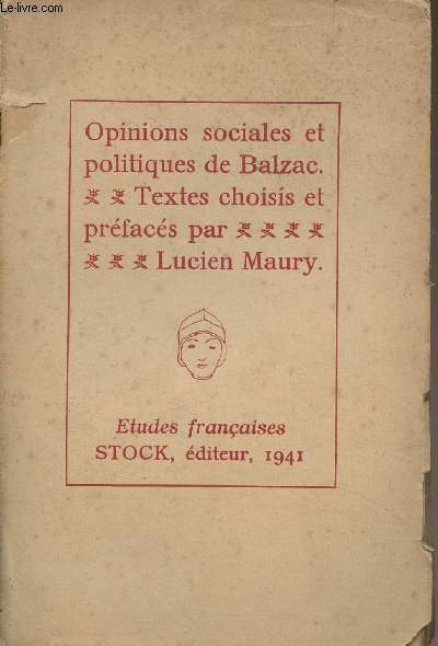 Opinions sociales et politiques suivi de Pensées diverses - "Etudes … | Immagine principale