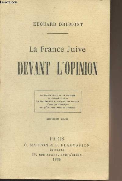 La France juive devant l'opinion (La France juive et la … | Immagine principale