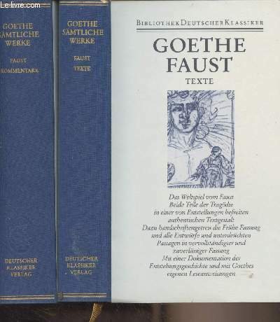 Faust - Texte und kommentare - "Bibliothek deutscher Klassiker" n°114